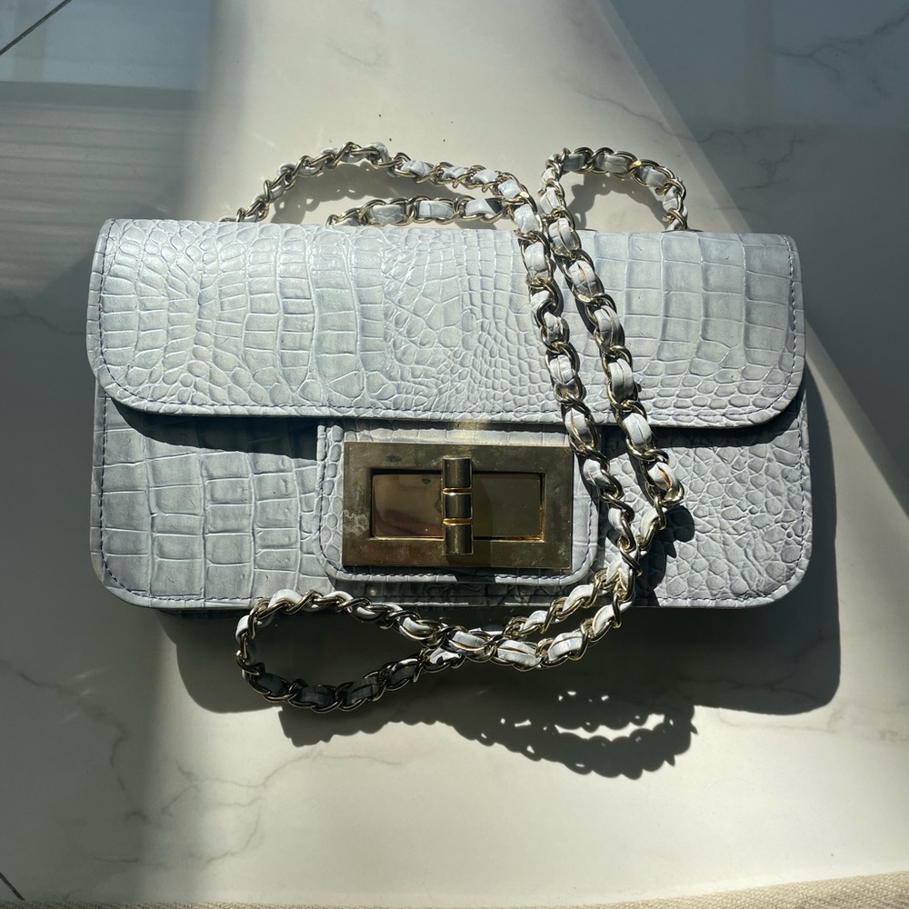 Faux Alligator Skin Purse